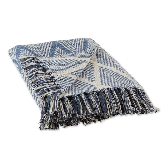 DII® Denim Blue Tone Multi Diamond Throw